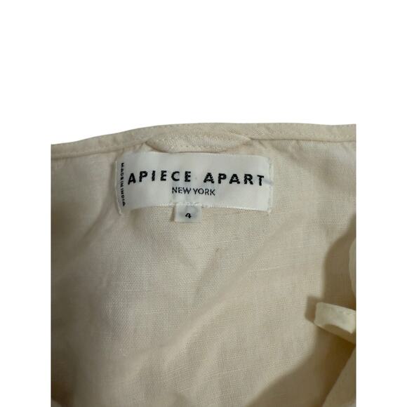 Apiece apart Linen asymmetrical Dress with rope belt 4 - Picture 4 of 7